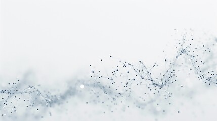 Sound waves of bright particles and music motion visuals, Abstract waves of glowing particles.white background