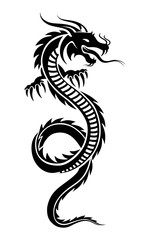 Black dragon. Chinese Dragon