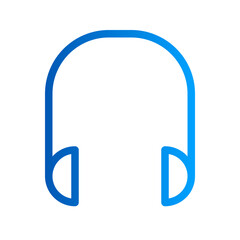 This is the Headphone icon from the gadget icon collection with an Outline gradient style