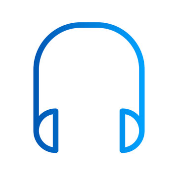 This is the Headphone icon from the gadget icon collection with an Outline gradient style