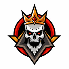 Skull of king for your logo
