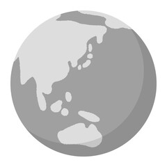 SDGsやエコロジーイメージの日本を中心にした地球ベクターイラスト