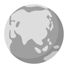 SDGsやエコロジーイメージのユーラシア大陸を中止にした地球ベクターイラスト