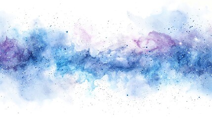 Abstract watercolor background. Vibrant blue and purple powder exploding on white background - obrazy, fototapety, plakaty