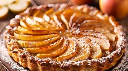 Delicious typical french apple pastry for a sweet breakfast