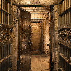 A haunted vault the site of a historic gold heist - obrazy, fototapety, plakaty