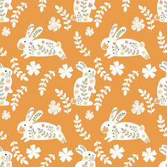 Easter vector ilustration seamless patern.Great for textile,fabric,wrapping paper,and any print.