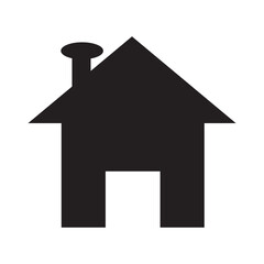 Web home flat icon for apps and websites.  isolated on white background.