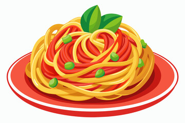 spaghetti vector illustration