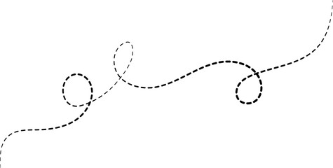 Spiral dashed line. Element design - obrazy, fototapety, plakaty
