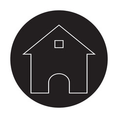 Home icon. House symbol.  real estate objects and house black icon isolated on white background. Vector illustration. apps and websites. 