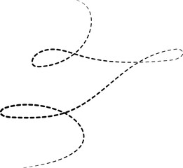 Spiral dashed line. Element design - obrazy, fototapety, plakaty