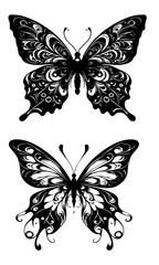  butterfly silhouette set - pack of 2 butterfly 