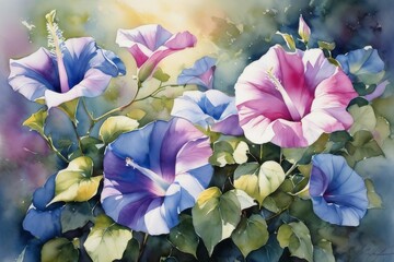 The watercolor technique adds a touch of fluidity