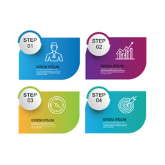 Modern business Infographic design with 4 option