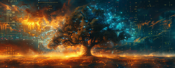 The tree of AI's digital data flow 