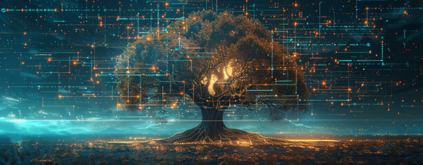 The tree of AI's digital data flow 