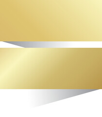 Obraz premium Gold paper rectangle and shadow, banners, label