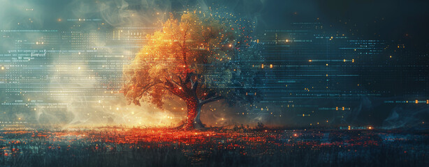 The tree of AI's digital data flow 