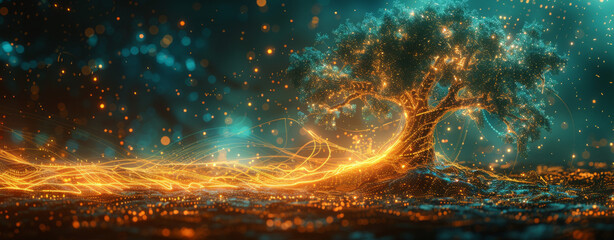 The tree of AI's digital data flow 