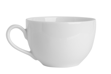 White mug on empty background