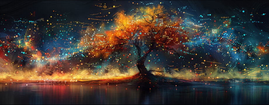 The tree of AI's digital data flow 