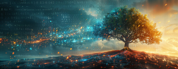 The tree of AI's digital data flow 