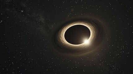 Space galaxy background. Illustration of the event horizon of a black hole - obrazy, fototapety, plakaty
