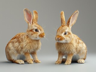 Obraz premium rabbit on the ground