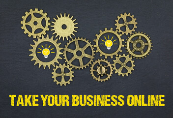 Take your business online - obrazy, fototapety, plakaty