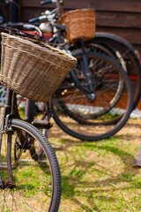 Vintage Bicycles or Bikes with Wicker Baskets