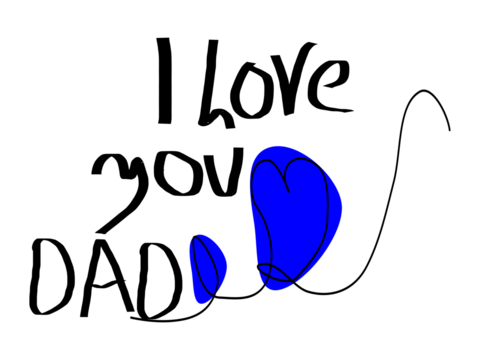 Ilustración  del día del padre en estilo minimalista en un fondo blanco