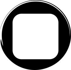 Circle brush frames with rounded square border layout