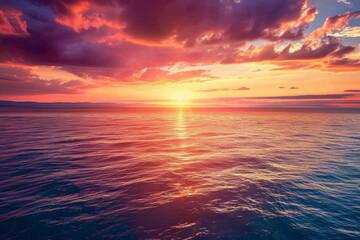 Obraz premium Sunset over the sea background