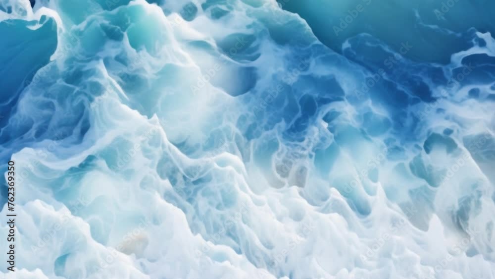 Poster blue water surface texture with clear reflections, creating a serene aquatic pattern