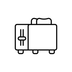 Toaster outline icons, minimalist vector illustration ,simple transparent graphic element .Isolated on white background