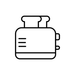 Toaster outline icons, minimalist vector illustration ,simple transparent graphic element .Isolated on white background