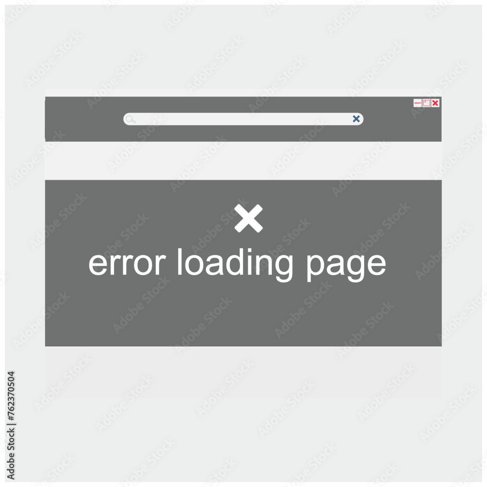Poster browser window with error message. vector illustration in flat design. eps 10. resources graphic ico