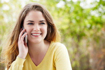 Young Woman Talking on a Smart Phone