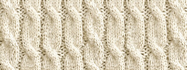 Knitted wool texture, cable stitch pattern, handmade cloth