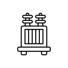 Transformer outline icons, minimalist vector illustration ,simple transparent graphic element .Isolated on white background