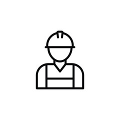 Construction worker vector icon