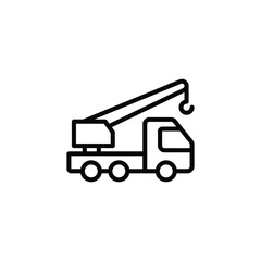 Truck crane icon vector