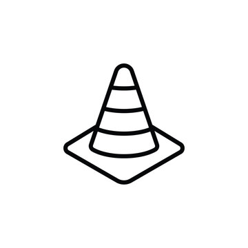 Trafic cone icon vector