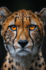 Hyper-Detailed Cheetah Portrait, generative AI