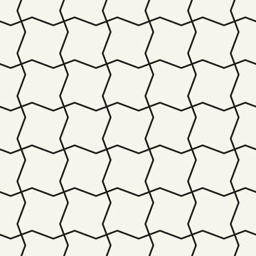 Vector seamless pattern. Repeating geometric elements. Stylish monochrome background design. © Samolevsky
