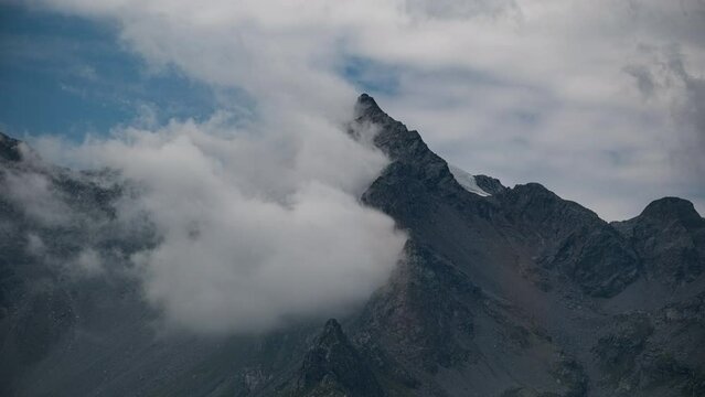 Timelapse of clouds formations on Pizzo Ferr&egrave; in Madesimo - Italy