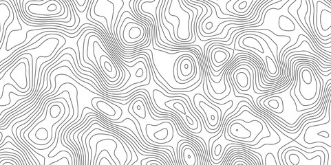Topographic Map in Contour Line Light Topographic White seamless texture. Topography map pattern, Geographic curved, vector illustration. - obrazy, fototapety, plakaty
