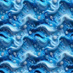 Abstract blue wave wavy pattern, seamless texture for background or wallpaper design.