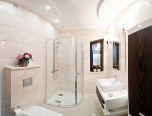 Interior of an elegant bathroom 